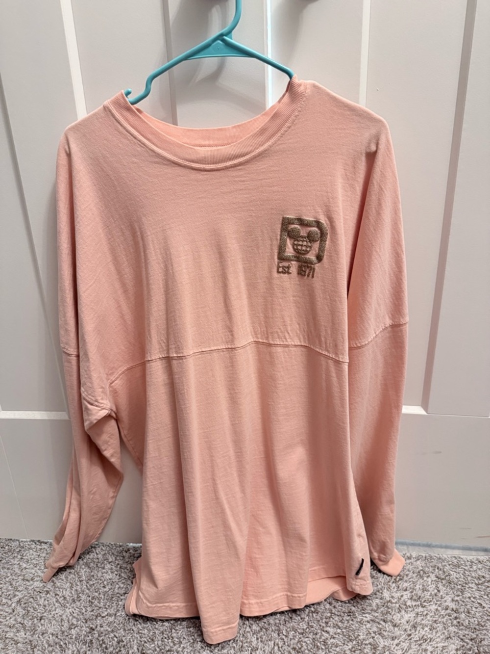Disney spirit jersey Long-Sleeve Tee in Light Peach - Casual Everyday Top